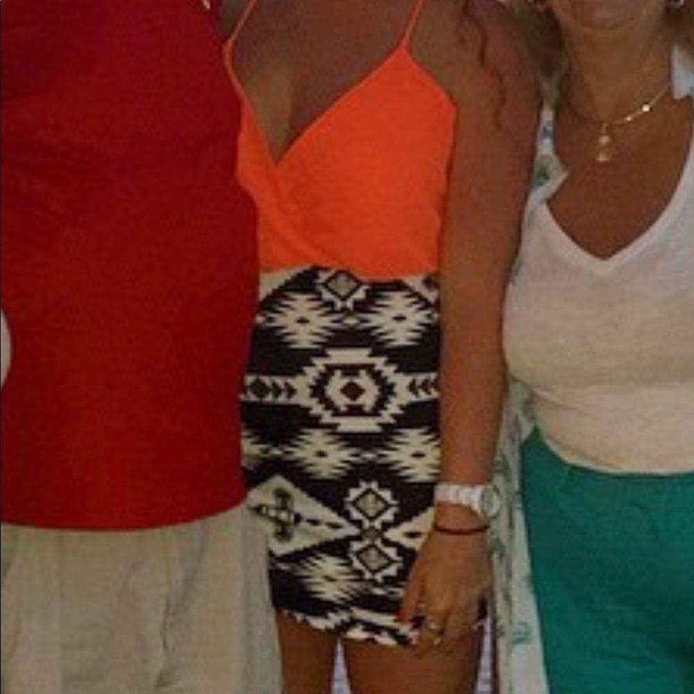 Bright orange, tribal dress!
